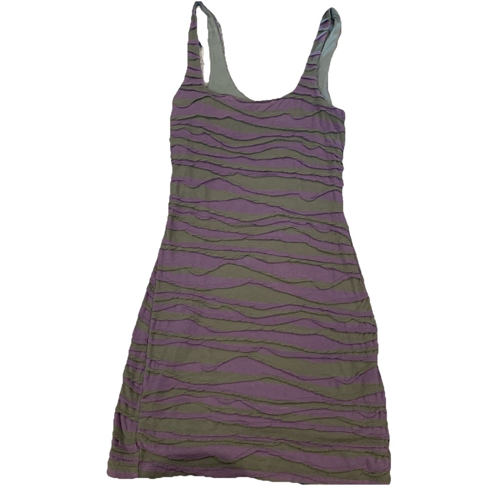 Free People Women's Bodycon Sleeveless Lined Mini‎ Dress Grey Purple Size XS